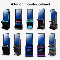 Gabinete de Juego Estilo Fire Link con Monitor Curvo de 43 Pulgadas y Pantalla Plana de 24 Pulgadas para Juegos de Habilidad