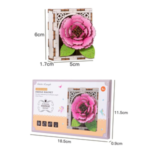 <span class=keywords><strong>Puzzle</strong></span> <span class=keywords><strong>3D</strong></span> en bois CPC CE EN71, aimants de réfrigérateur, artisanat floral <span class=keywords><strong>3D</strong></span>, décoration de maison, autocollant magnétique, jouets de bricolage pour enfants - Product Image 6
