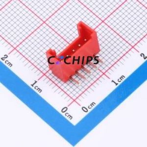 W200110K-5PR2123 Wire-to-Board Pin Header Bent Lead Through Hole,P=2mm Connector 1x5P 2mm Right Angle Insert HY - Product Image 1