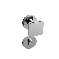 Poignée de porte en bois vieilli de style américain ultra-minimaliste, carrée, silencieuse, magnétique, pour chambre à coucher, type split
