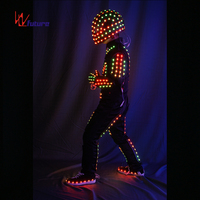 Costume de robot lumineux intelligent à pixels LED Tron