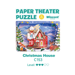 Wincent Puzzle 3D in Legno Natalizio, Scatola Ombreggiata con Scena Invernale, Renna e Orso, Kit Fai-da-Te, Decorazione, Regalo per Bambini - Product Image 4