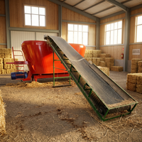 HINDA 20m³ Hacheuse de Fourrage Stationnaire Électrique Triphasée 380V 75KW en Acier au Manganèse, Nouvelle Version Verticale Haute pour Alimentation des Poulets de Chair