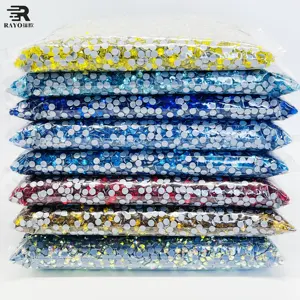 Strass Hot-Fix scintillanti di alta qualità 6A Crystal AB per vestiti scarpe borse cappelli all'ingrosso