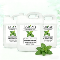 Huile essentielle de menthe verte naturelle, huile de menthe verte pure extraite de plantes naturelles pour cosmétiques et aromathérapie