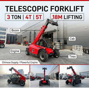 High Quality 18m Lifting CE Certified 3T 4T 5T 6T 4WD Diesel Engine Telescopic Boom Forklift Loader Construction Telehandler