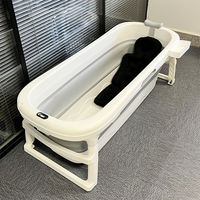Baignoire pliante compacte longue baignoire portable maison autoportante trempage sueur sauna divertissement baignoire de douche pliable avec couvercle