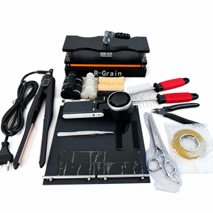 Kit d'<span class=keywords><strong>extension</strong></span> capillaire à fixation rapide en gros avec colle pour plaques <span class=keywords><strong>de</strong></span> <span class=keywords><strong>cheveux</strong></span>, adhésif thermofusible et outil <span class=keywords><strong>de</strong></span> pression plat pour extensions capillaires - Product Image 1