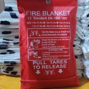 ผ้าห่มกันไฟ Youan ขนาด 2 ม. x 2 ม. ทนความร้อนสูง สำหรับงานเชื่อม สีแดง รุ่นปรับแต่งภาษาอังกฤษและจีน - Product Image 2