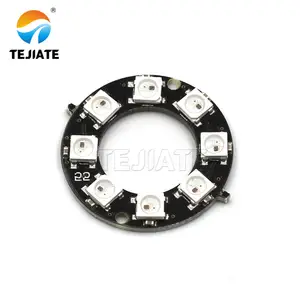 RGB LED Ring Round Decoração Bulbo de 8 bits WS2812 5050 RGB LED placa de desenvolvimento de anel de luz colorida inteligente