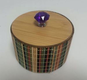 Caja Redonda de Madera para Almacenamiento de Cosméticos, Caja de Pan con Tapa, Cajas y Contenedores de Almacenamiento para Uso Doméstico, Regalos Promocionales - Product Image 1