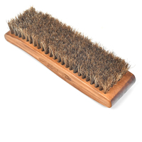 Logo personnalisé brosse à chaussures en bois 100% crin de cheval, nettoyage du cuir, vente en gros