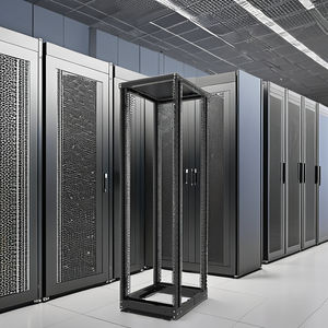 Baie de serveur LE 19 pouces avec 4 montants et 4 roulettes, conception ouverte, en stock - Product Image 2