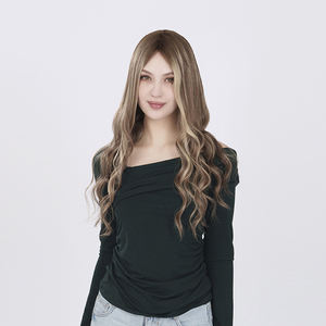 Perruque Lace Front # Perruque en cheveux humains RH3/12 prête à être expédiée, perruque à dentelle, ondulée - Product Image 2