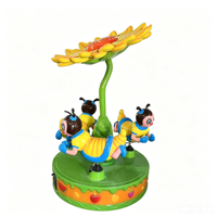 Manège miniature d'intérieur en gros pour enfants avec musique et lumières LED pour centre commercial