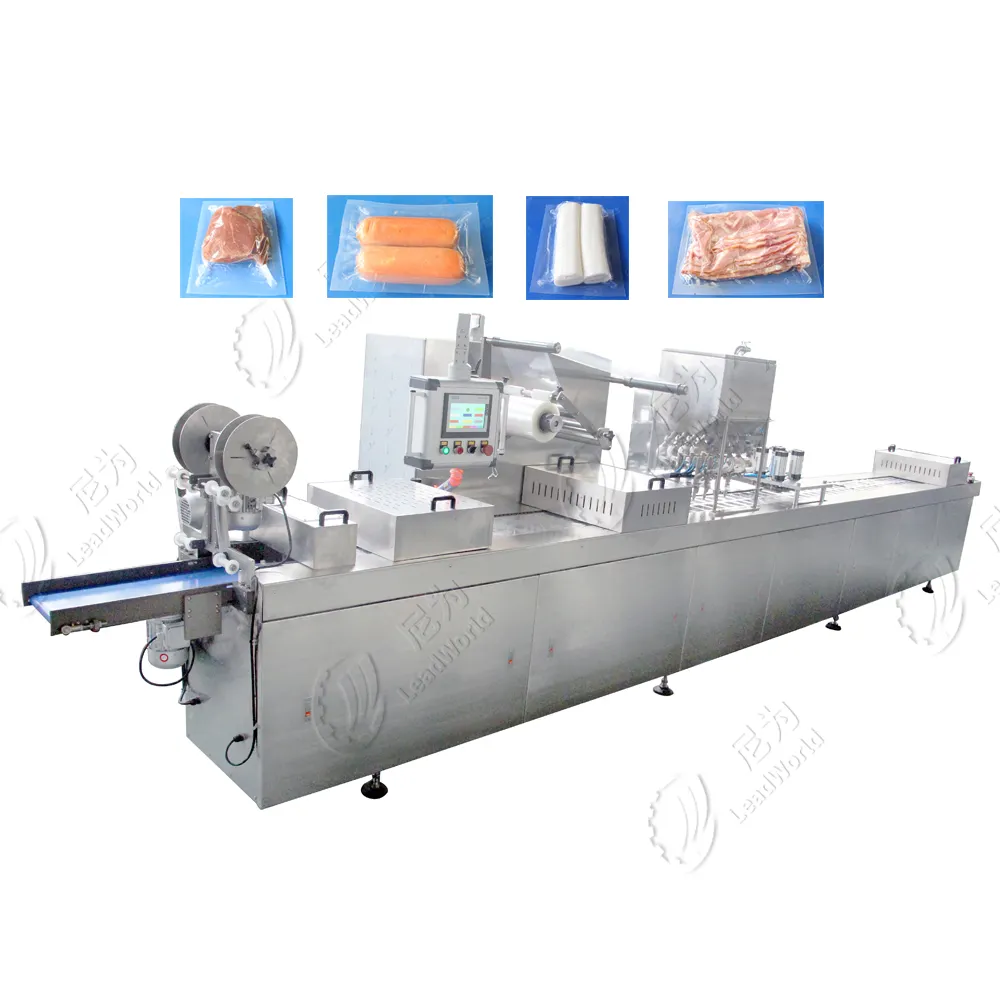 Balık deniz ürünleri vakum termoform paketleme sosis makinesi peynir sopa et vakum paketleme makinesi