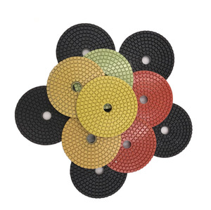 Juego de 7 Almohadillas de Pulido de Diamante con Resina Húmeda de 4 Pulgadas (100 mm) para Pulir Granito, Mármol, Cuarzo y Concreto - Product Image 1