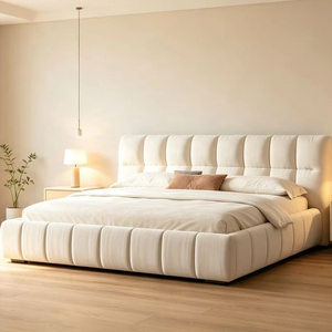 Meilleure Vente : Cadre <span class=keywords><strong>de</strong></span> <span class=keywords><strong>Lit</strong></span> Moderne Cloud, <span class=keywords><strong>Lit</strong></span> Plateforme Rembourré Crème avec Tête et <span class=keywords><strong>Pied</strong></span> <span class=keywords><strong>de</strong></span> <span class=keywords><strong>Lit</strong></span> Épais et Doux - Product Image 1