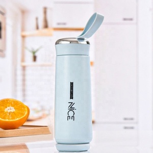 Factory Wholesale 400ML Luxury Drinking School Blue Glass <b>Water</b> <b>Container</b> for Gift - Product Image 3