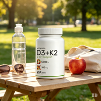 Gélules de Vitamine D3 + K2 avec Huile de Coco Vierge pour le Dropshipping – Complément Alimentaire et Herbal pour la Santé