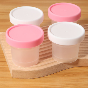 CHENXI Vaso de 100ml para helado, yogur, pudín, leche, congelación, cristal, slime, con tapa - Product Image 3