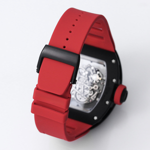 Montre mécanique haut de gamme en céramique avec bracelet couleur vin rouge pour homme et femme, style habillé, tendance hip-hop, montre de sport - Product Image 5