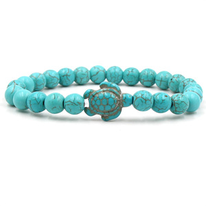 Braccialetti Estivi con Perline a Forma di <span class=keywords><strong>Tartaruga</strong></span> Marina per Donne e Uomini, Classici in 3 Colori, <span class=keywords><strong>Bracciale</strong></span> Elastico in Pietra Naturale, Gioielli da Spiaggia - Product Image 4