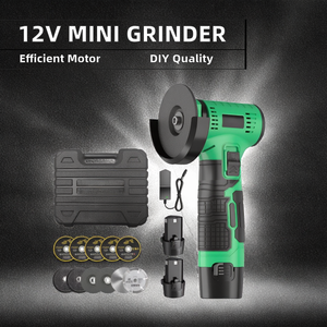 מטחנת זווית אלחוטית מיני 12V עם סוללה, מנוע ללא פחמים, מהירות 17500 סיבובים לדקה, דיסק שחיקה מפלסטיק - כלי עבודה DIY - Product Image 2