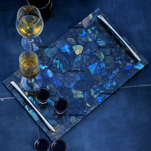 Bandeja de mármol con diseño geométrico moderno para decoración del hogar, bandeja para servir y exhibir, precio mayorista actualizado, en venta. - Product Image 3