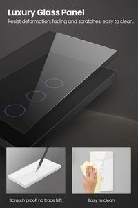 Tuya Đèn Cảm Ứng Wifi Gắn Tường Nhà Thông Minh Không Dây Wifi Công Tắc Tiêu Chuẩn Mỹ 1/2/3Gang - Product Image 6