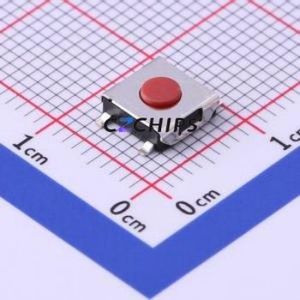 TS-1157-B-A Tactile Switch SMD Switch Single Pole Single Throw Round Button 1.6N Vertical Mount - Product Image 1