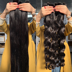 Extensiones de Cabello Brasileño Virgen Remy con Cierre de Encaje, Partidura Libre, Partidura Triple, Sedoso y Suave, Trama Doble a Máquina - Product Image 3
