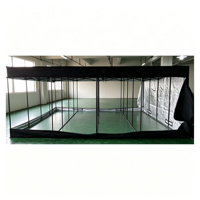 Serre de culture intérieure personnalisée 600x300x200cm pour hydroponie, tissu Mylar argenté durable 600D 1680D et poteaux D19mm D25mm