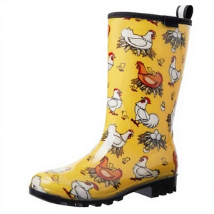 Bottes de pluie mi-mollet en PVC souple, imperméables et antidérapantes, camouflage été/hiver, pour jeunes hommes, chaussures de travail durables pour activités extérieures et chasse - Product Image 3
