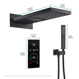 ชุดฝักบัวอัจฉริยะไฟ LED ดิจิตอล, ชุดหัวฝักบัวหัวสปริงเกอร์น้ำร้อนเย็น - Product Image 2
