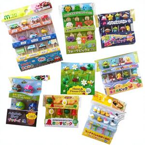 新款塑料一次性动物水果叉儿童迷你叉子城堡食物夹子便当盒配件卡通牙签 - Product Image 1