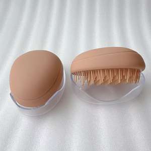 Cepillo de masaje de pelo de mano compacto de fábrica, peine de champú de <span class=keywords><strong>dientes</strong></span> de nailon suave para la cabeza del cuero cabelludo, cojín limpio - Product Image 5