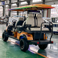 Voiture de golf électrique tout-terrain CAMP à 6 places avec batterie au lithium, 4 roues surélevées
