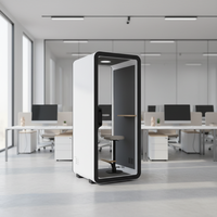 Cabinas de Privacidad Insonorizadas UNIBOOTH, Modernas, Móviles y Duraderas, con Perfil de Aluminio de Precisión, para Oficinas, Hoteles, Comedores y Salas de Estar