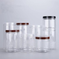 Bocal pour animaux de compagnie avec couvercle en aluminium détachable aliments boissons emballage vide corps à vis boîtes de verre pommade Mason Can pot d'arachide pour animaux de compagnie
