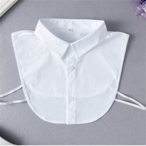 Kemeja Rajut <span class=keywords><strong>Formal</strong></span> Bisnis Pria dan Wanita Kerah Katun Kancing Lipat Warna Hitam Putih Serbaguna Hias Kerah - Product Image 5