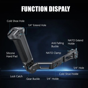 Empuñadura Ajustable para Gimbal, Compatible con <span class=keywords><strong>DJI</strong></span> RS 5/4/<span class=keywords><strong>3</strong></span>/2 <span class=keywords><strong>Pro</strong></span> Mini RCS 2, Flexible, 360° ° Ajustes y Amplia Expansión - Product Image 4