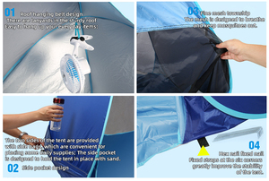 Carpa de Playa Portátil Ligera y Personalizable, Impermeable, Protección Solar para Acampar, para Aventuras al Aire Libre de Verano, Venta al Por Mayor - Product Image 6