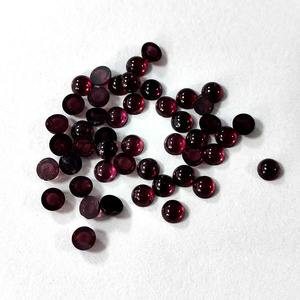 Granat violet naturel 3 mm, cabochon rond à fond plat, pierre précieuse en vrac pour la fabrication de bijoux - Product Image 4