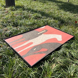 <span class=keywords><strong>Peinture</strong></span> sur liège animalière, cheval noir <span class=keywords><strong>et</strong></span> blanc, art mural encadré, écologique, durable, impressionniste, pour chambre à coucher, rectangle, cadeau, décoration murale - Product Image 3