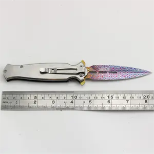 Yeni tasarım benzersiz keskin bıçak katlanır çakı açık alüminyum kol kamp kendini savunma Survival bıçaklar