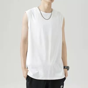 T-shirt vintage délavé pour homme <span class=keywords><strong>Joy</strong></span> Chuang, en coton 220g, gilet décontracté surdimensionné personnalisé, motif uni, vente en gros, design sans manches - Product Image 4