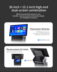 X6 PRO Bocina con Pantalla, Máquina de Karaoke Portátil Todo en Uno, Profesional con Pantalla y 2 Micrófonos Inalámbricos - Product Image 3
