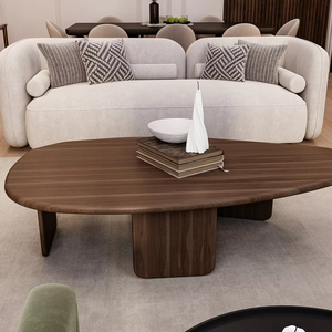 Fábrica al por mayor muebles modernos para el hogar minimalista de lujo <span class=keywords><strong>120</strong></span> <span class=keywords><strong>cm</strong></span> mesa de centro de nogal de madera con almacenamiento para la Mesa de la sala de estar