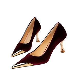 Zapatos de Tacón Alto Elegantes y Sensuales para Mujer, Diseño Xi Shi, Punta Metálica, Tacón de Copa de Vino, Estilo Club Nocturno - Product Image 3